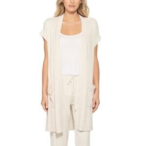 NWT! Barefoot Dreams CozyChic Ultra Lite Sleeveless Long Cardigan - size S